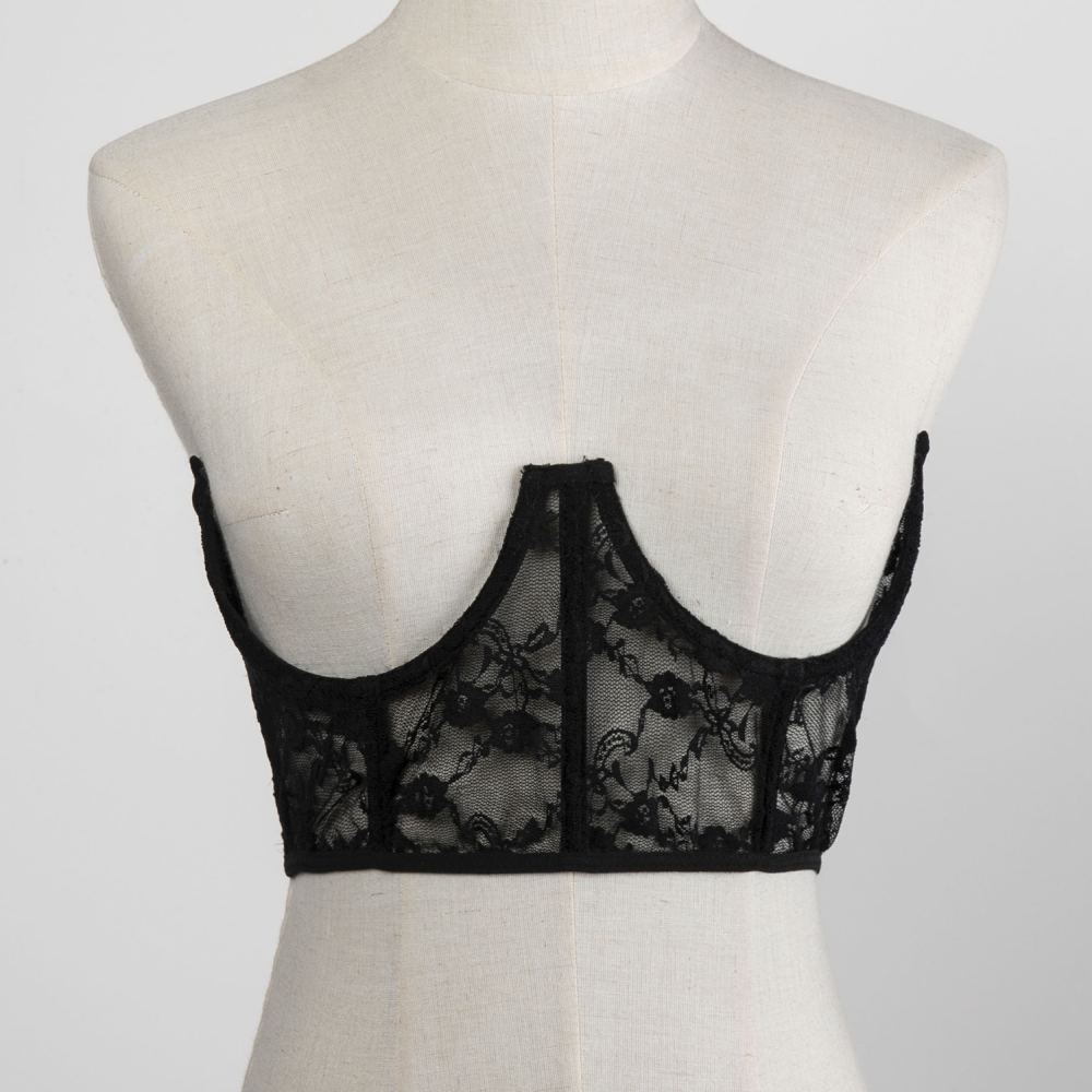 Zac's Alter Ego - Floral Lace Underbust Corset Taille riem - Zwart